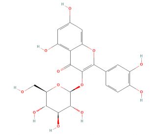 Quercetin-3-o-glucopyranoside (CAS 482-35-9) - chemical structure image