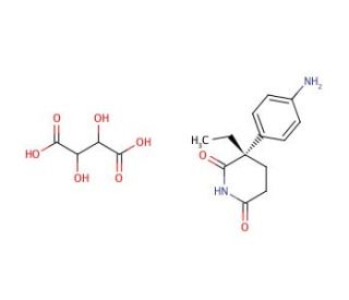 R-(&plus;)-Aminoglutethimide L-Tartrate Salt (CAS 57344-88-4) - chemical structure image