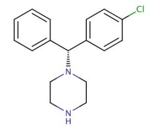(R)-1-[(4-Chlorophenyl)phenylmethyl]piperazine (CAS 300543-56-0) - chemical structure image
