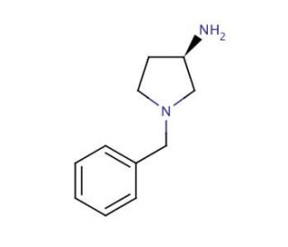 (R)-(&minus;)-1-Benzyl-3-aminopyrrolidine (CAS 114715-39-8) - chemical structure image