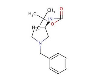 (R)-(&plus;)-1-Benzyl-3-(Boc-amino)pyrrolidine (CAS 131878-23-4) - chemical structure image