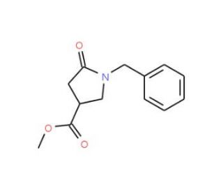 (R)-1-Benzyl-5-oxo-pyrrolidine-3-carboxylic acid methyl ester (CAS 428518-36-9) - chemical structure image