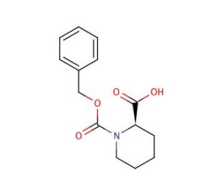 (R)-1-(Benzyloxycarbonyl)-2-piperidinecarboxylic Acid (CAS 28697-09-8) - chemical structure image