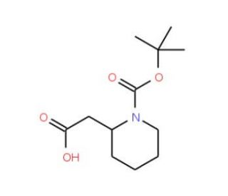 (R)-1-Boc-2-piperidineacetic acid (CAS 351410-32-7) - chemical structure image