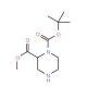 (R)-1-N-Boc-piperazine-2-carboxylic acid methyl ester (CAS 252990-05-9) - chemical structure image