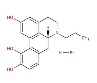 R(&minus;)-2,10,11-Trihydroxy-N-propyl-noraporphine hydrobromide (CAS 77630-02-5) - chemical structure image