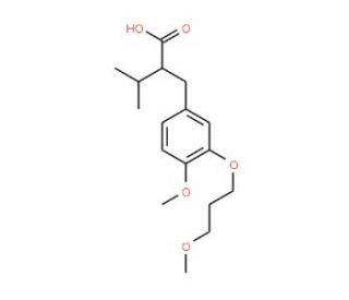 (R)-2-[3-(3-Methoxypropoxy)-4-methoxybenzyl]-3-methyl-butyric acid (CAS 172900-71-9) - chemical structure image