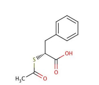 (R)-2-Acetylthio-3-phenylpropionic Acid (CAS 57359-76-9) - chemical structure image