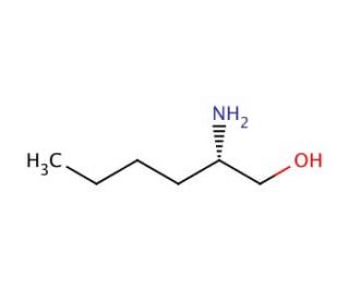 (R)-(&minus;)-2-Amino-1-hexanol (CAS 80696-28-2) - chemical structure image