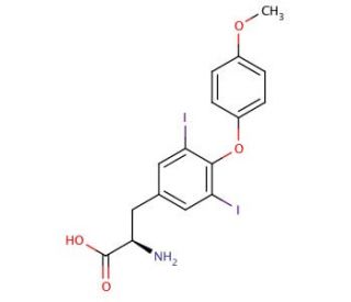 (R)-2-amino-3-(3,5-diiodo-4-(4-methoxyphenoxy)phenyl)propanoic acid - chemical structure image