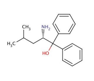 (R)-(&plus;)-2-Amino-4-methyl-1,1-diphenyl-1-pentanol (CAS 161832-74-2) - chemical structure image