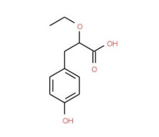 (R)-2-Ethoxy-3-(4-hydroxy-phenyl)-propionic acid (CAS 325793-69-9) - chemical structure image