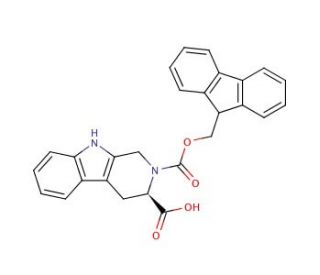(R)-2-Fmoc-1,2,3,4-tetrahydronorharmane-3-carboxylic acid (CAS 268731-07-3) - chemical structure image