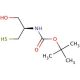 ((R)-2-Hydroxy-1-mercaptomethyl-ethyl)-carbamic acid tert-butyl ester - chemical structure image
