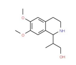 (R*)-2-((R*)-6,7-Dimethoxy-1,2,3,4-tetrahydro-isoquinolin-1-yl)-propan-1-ol (CAS 142976-45-2) - chemical structure image