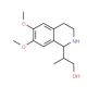 (R*)-2-((R*)-6,7-Dimethoxy-1,2,3,4-tetrahydro-isoquinolin-1-yl)-propan-1-ol (CAS 142976-45-2) - chemical structure image