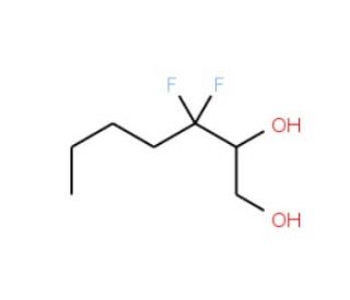 (R)-(&plus;)-3,3-Difluoro-1,2-heptanediol (CAS 158358-96-4) - chemical structure image