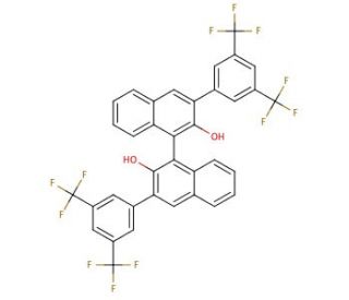 (R)-(&plus;)-3,3&prime;-Bis(3,5-bis(trifluoromethyl)phenyl)-1,1&prime;-bi-2-naphthol (CAS 756491-54-0) - chemical structure image