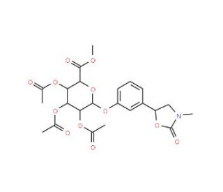 (R)-3-[5-(N-Methyl-2-oxozolidonyl)]phenol 2,3,4-Tri-O-acetyl-&beta;-D-glucuronide Methyl Ester - chemical structure image
