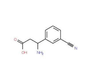 (R)-3-Amino-3-(3-cyanophenyl)propionic acid (CAS 761396-82-1) - chemical structure image