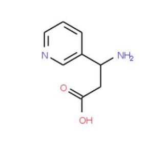 (R)-3-Amino-3-(3-pyridyl)propionic acid (CAS 155050-17-2) - chemical structure image
