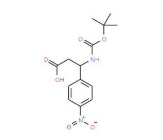 (R)-3-Boc-amino-3-(4-nitrophenyl)propionic acid (CAS 500770-85-4) - chemical structure image