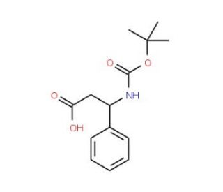 (R)-3-(Boc-amino)-3-phenylpropionic acid (CAS 161024-80-2) - chemical structure image