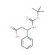 (R)-3-(Boc-amino)-3-phenylpropionic acid (CAS 161024-80-2) - chemical structure image