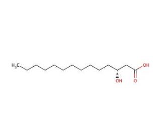 (R)-3-Hydroxymyristic Acid (CAS 28715-21-1) - chemical structure image