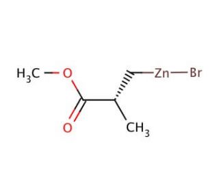 (R)-(&plus;)-3-Methoxy-2-methyl-3-oxopropylzinc bromide solution (CAS 343338-26-1) - chemical structure image