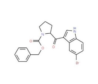 R-3-(N-Benzyloxycarbonylpyrrolidin-2-ylcarbonyl)-5-bromo-1H-indole (CAS 143322-56-9) - chemical structure image