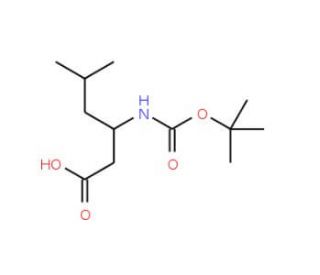 (R)-3-tert-Butoxycarbonylamino-5-methyl-hexanoic acid - chemical structure image