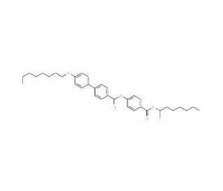 (R)-4-[(1-Methylheptyloxy)carbonyl]phenyl 4&prime;-octyloxy-4-biphenylcarboxylate (CAS 123286-51-1) - chemical structure image
