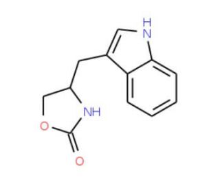 (R)-(&minus;)-4-(1H-Indol-3-ylmethyl)-2-oxazolidinone (CAS 157636-81-2) - chemical structure image