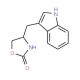 (R)-(−)-4-(1H-Indol-3-ylmethyl)-2-oxazolidinone (CAS 157636-81-2) - chemical structure image