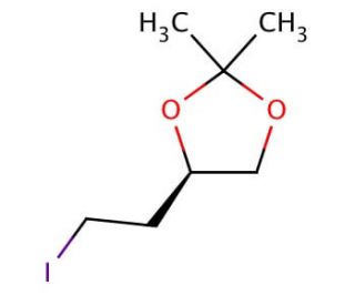 (R)-4-(2-Iodoethyl)-2,2-dimethyl-[1,3]dioxolane (CAS 165657-74-9) - chemical structure image