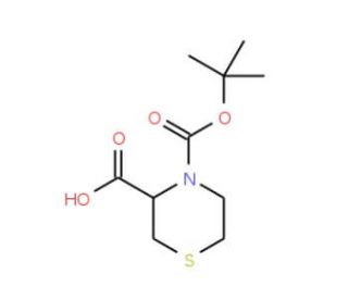 (R)-4-Boc-thiomorpholine-3-carboxylic acid (CAS 114525-81-4) - chemical structure image