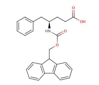 (R)-4-(Fmoc-amino)-5-phenylpentanoic acid (CAS 269078-74-2) - chemical structure image