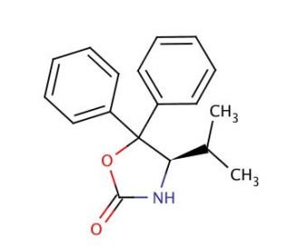 (R)-(&plus;)-4-Isopropyl-5,5-diphenyl-2-oxazolidinone (CAS 191090-32-1) - chemical structure image