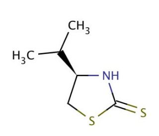 (R)-4-Isopropylthiazolidine-2-thione (CAS 110199-16-1) - chemical structure image