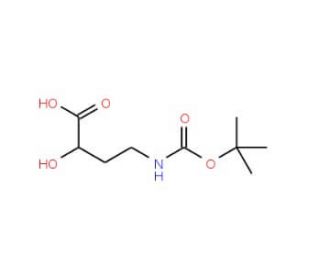 (R)-4-N-Boc-amino-2-hydroxybutyric acid (CAS 496918-28-6) - chemical structure image