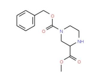 (R)-4-N-Cbz-piperazine-2-carboxylic acid methyl ester (CAS 405175-79-3) - chemical structure image