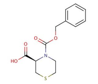 (R)-4-Z-thiomorpholine-3-carboxylic acid (CAS 114580-22-2) - chemical structure image