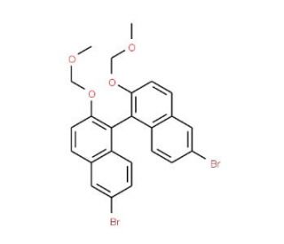 (R)-(&plus;)-6,6&prime;-Dibromo-2,2&prime;-bis(methoxymethoxy)-1,1&prime;-binaphthalene (CAS 179866-74-1) - chemical structure image