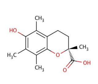 (R)-(+)-6-Hydroxy-2,5,7,8-tetramethylchroman-2-carboxylic acid (CAS 53101-49-8) - chemical structure image