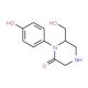 (R)-6-Hydroxymethyl-1-(4-hydroxy-phenyl)-piperazin-2-one - chemical structure image