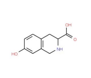 (R)-7-Hydroxy-1,2,3,4-tetrahydroisoquinoline-3-carboxylic acid (CAS 152286-30-1) - chemical structure image