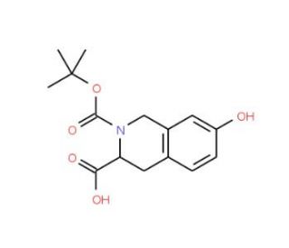 (R)-7-Hydroxy-2-Boc-3,4-dihydro-isoquinoline-3-carboxylic acid (CAS 214630-00-9) - chemical structure image