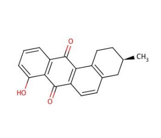 (R)-8-Hydroxy-3-methyl-1,2,3,4-tetrahydrobenz[a]anthracene-7,12-dione (CAS 681001-30-9) - chemical structure image