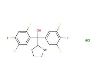 (R)-a,a-bis(3,4,5-Triflorophenyl)-2-pyrrolidinemethanol hydrochloride - chemical structure image